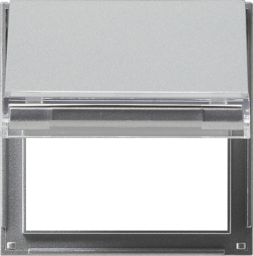 1St. Gira 068065 Adapterrahmen Klappdeckel + mit Beschriftungsfeld TX_44 (WG UP) Farbe Alu