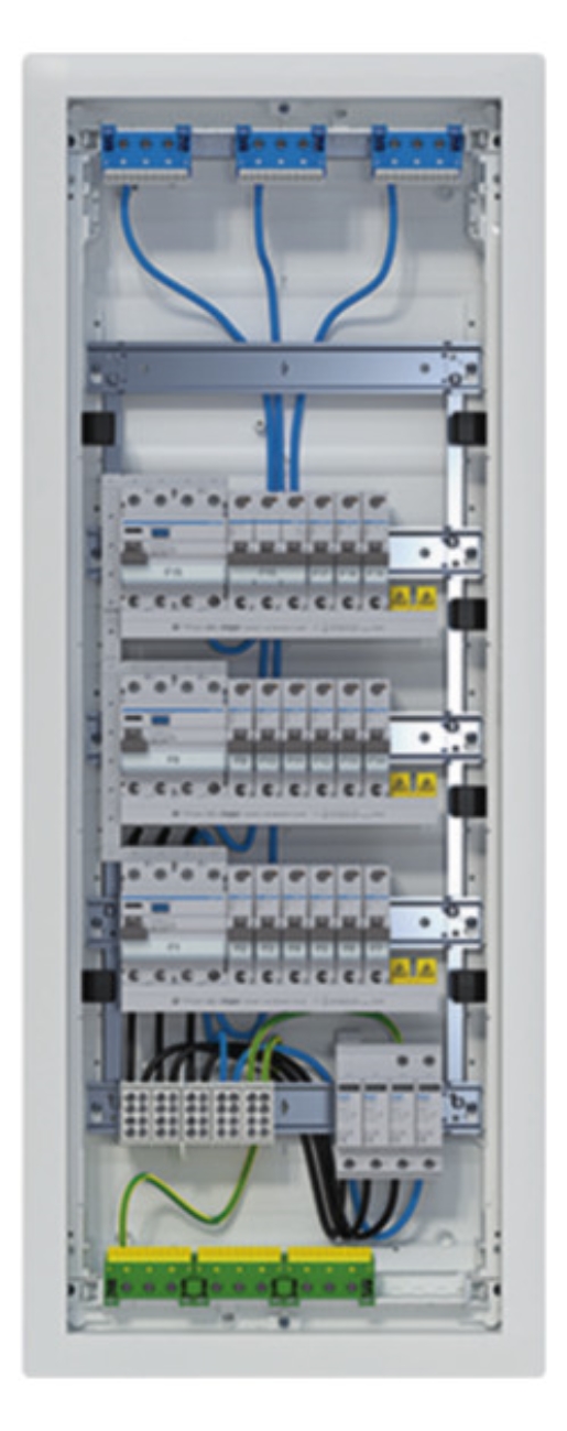 1St. Hager VU60BV1 Kleinv.,volta,UPV,5x12PLE,IP30,bestückt