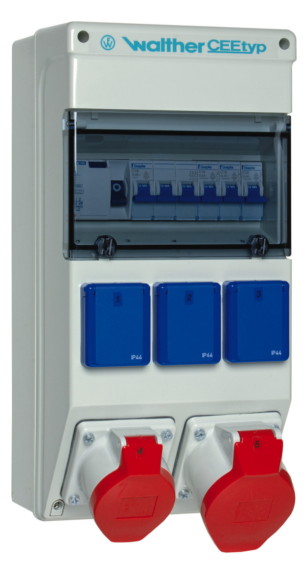 1St. WALTHER 6983017 Kunststoff-Steckdosenkombination In: 32A