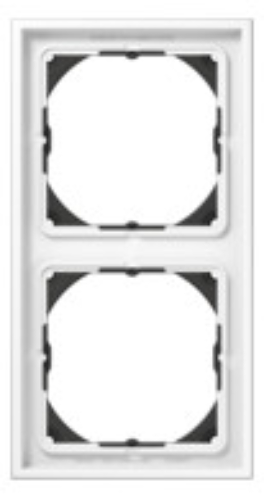 1St. Jung LS 982 HBF WW Rahmen 28 mm Aufbauhöhe 2fach, senkrecht