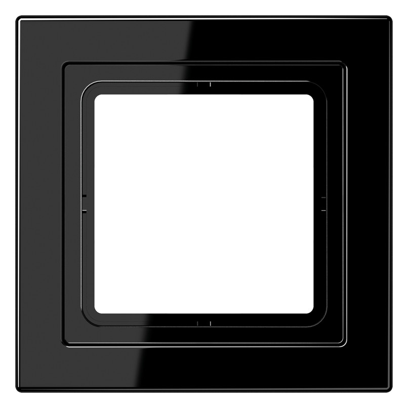 1St. Jung LSD981SW Rahmen 1fach für waagerechte und senkrechte Kombination, schwarz glänzend schwarz