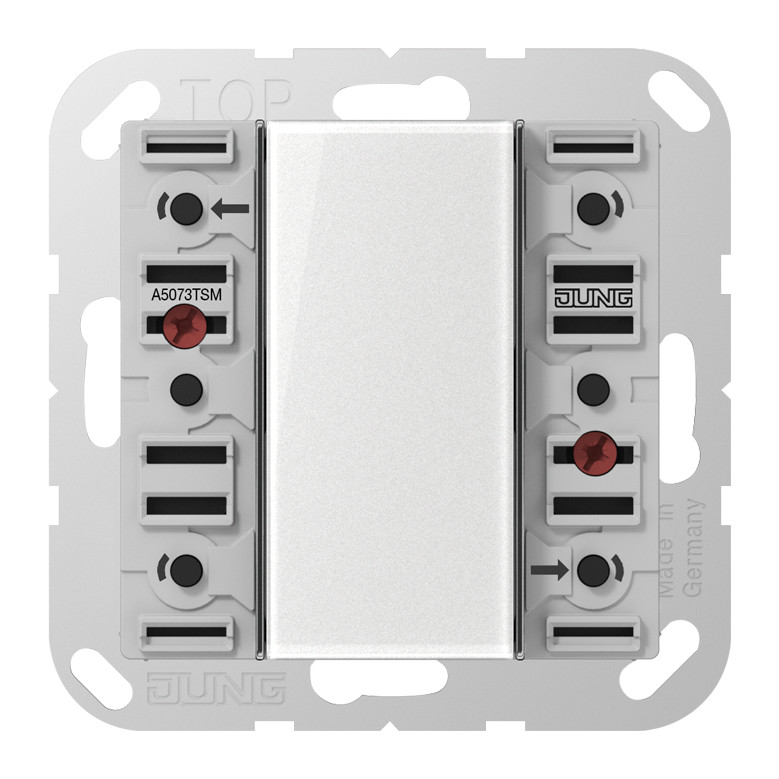 1St. Jung A5073TSM KNX Tastsensor-Modul Standard 3fach Beschriftungsfeld integrierter Busankoppler A 5073 TSM