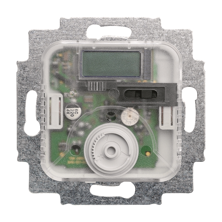 1St. Busch-Jaeger 1095 UTA El. Raumtemperaturregler UP, Schiebeschalter, Istwert-Anzeige