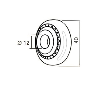 1St. Rademacher 96000011 Kugellagereinsatz f. Achsstift 12mm VK4024
