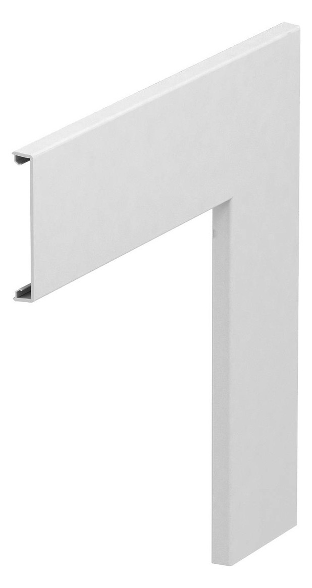 1St. OBO Bettermann GK-OTGFRW Oberteil Flachwinkel, glatt, PVC, reinweiß