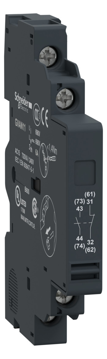1St. Schneider Electric GVAN11 Hilfsschalter, 1S+1Ö, seitlich