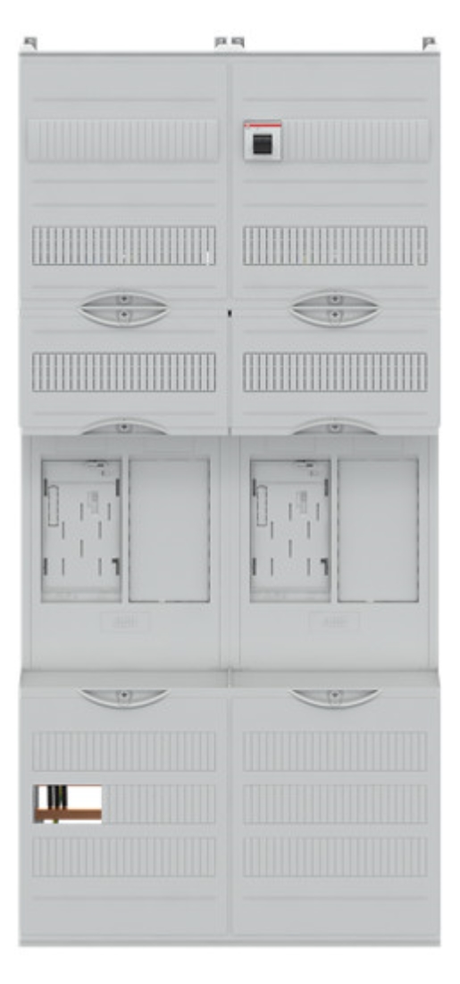1St. Striebel & John BF27A2XXBM Zählerfeld 7RE 2ZM vorverdrahtet mit BKE-I Netzsystem TN-S 5-polig lichtgrau 2CPX054169R9999
