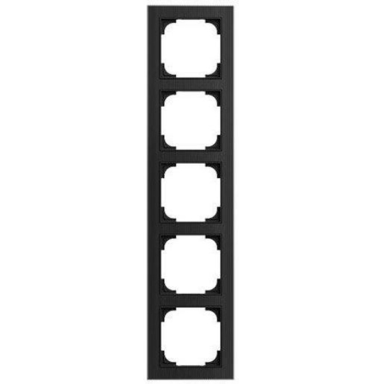 1St. Busch-Jaeger 1725-4025 Rahmen 5-fach Glas schwarz