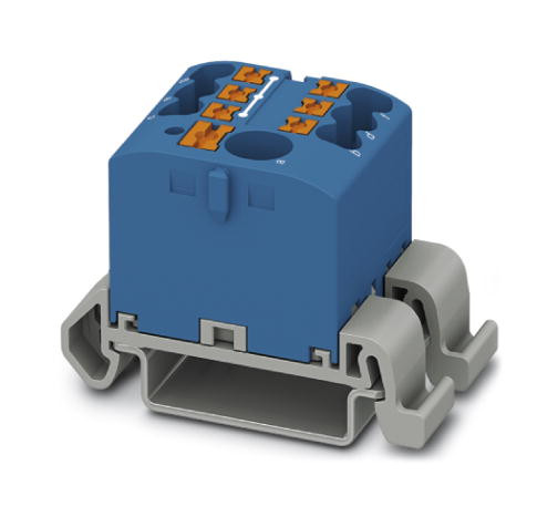 1St. Phoenix PTFIX 6/6X2,5-NS35A BU Verteilerblock Block mit waagerechter Ausrichtung und integrierter Einspeisu