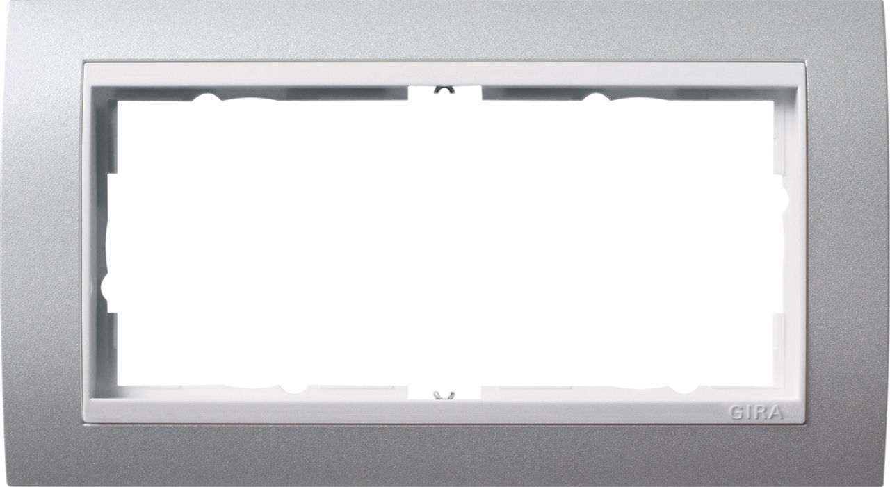 1St. Gira 1002326 Rahmen 2fach o.M. Zwischenr. RW Event Farbe Alu