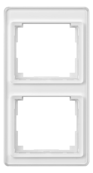 1St. Jung SL582WW Rahmen 2fach aus transparentem Acrylglas farbig hinterlegt, alpinweiß