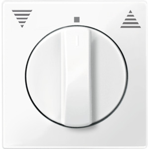 1St. Merten 567119 Zentralplatte für Rollladen-Tast-Rastschalter-Einsatz , polarweiß glänzend, System M