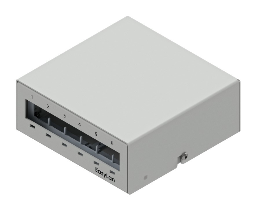 1St. Easylan CKVPL0061E preLink/fixLink Aufbau-Consolidation Point Panel 6x Keystone RAL7035