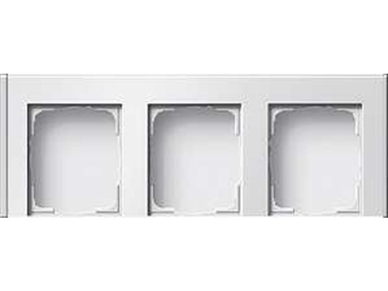 1St. Gira 136327 Profil 3fach senkr. + waager. Profil 55 Reinweiß(lack.)