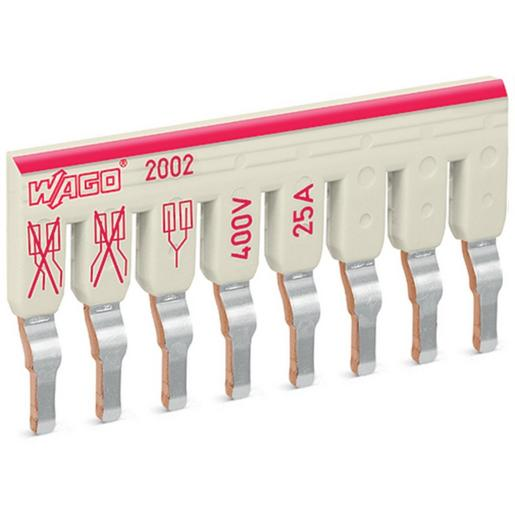 1St. Wago 2002-478 Schachtelbrücker 8-fach Nennstrom 25 A lichtgrau