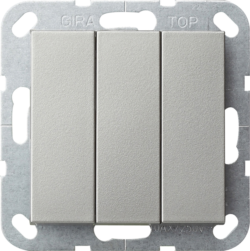 1St. Gira 2844600 Wipptaster BS 3f Schließer System 55 Edelstahl(lack.)
