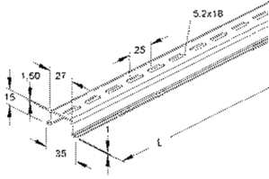 2m Niedax 2934/2 GL Tragschiene gelocht 35mm Galvanisch verzinkt 29342GL 2m Niedax 2934/2 GL Tragschiene gelocht 35mm Galvanisch verzinkt 29342GL
