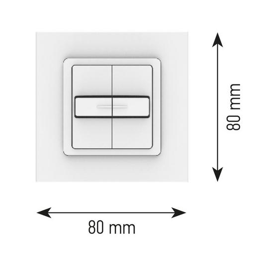 1St. Somfy 1800536 Smoove Duo IN - Doppelschalter für zwei