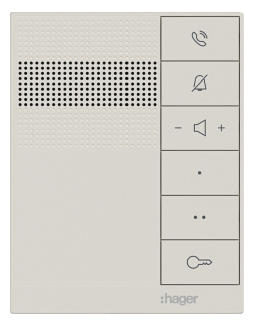 1St. Hager RTQ620X Innenstation audio Freisprechen weiss