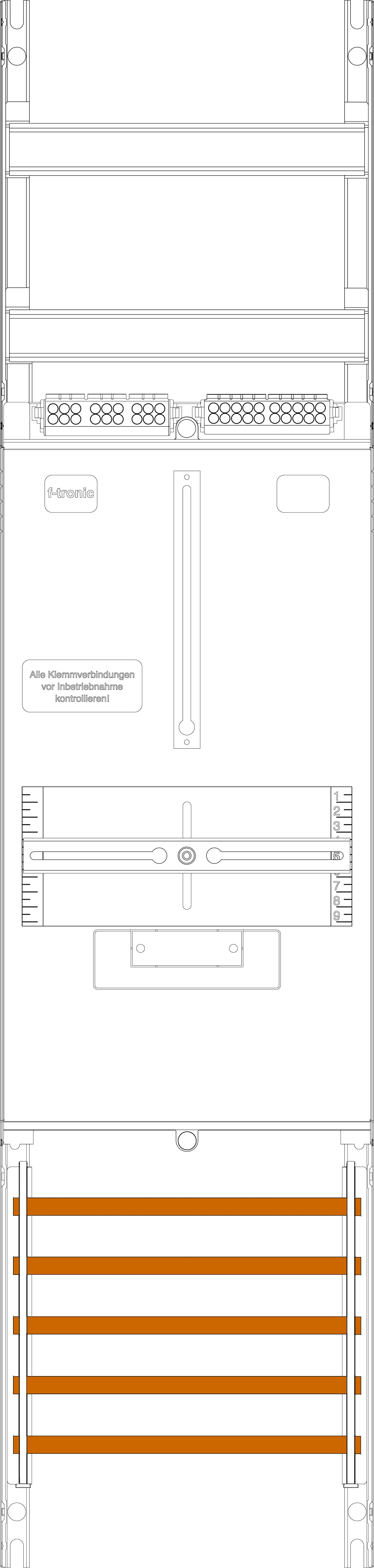 1St. F-Tronic Z1B Zählerfeld Z1B, 1-feldrig, H=1050mm, 1-3.HZ 7141300