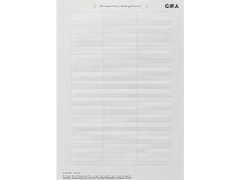 1St. Gira 145300 Beschriftungsbögen 54,5 x 7 mm Zubehör