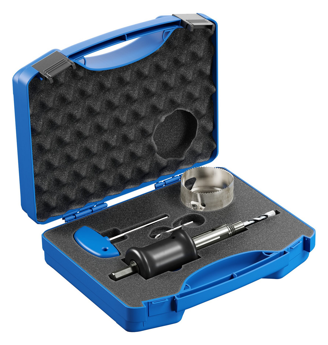 1St. Kaiser Werkzeug Schnellauswerfer Set mit PROFI Fräskrone Ø 68mm, Zubehör im Kunststoffkoffer
