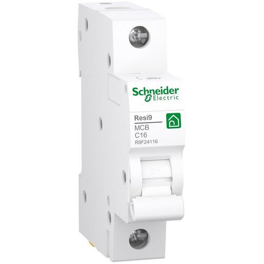 1St. Schneider Electric R9F24116 Leitungsschutzschalter Resi9 1P, 16A, C Charakteristik, 6kA