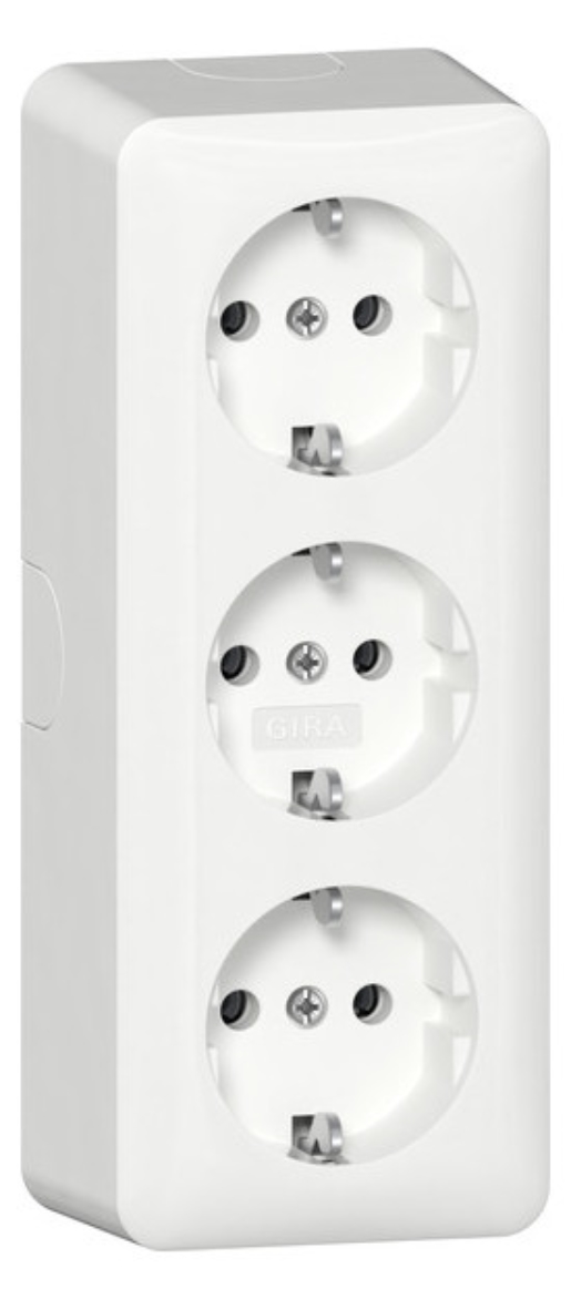 1St. Gira 478913 3f- Steckd. + Montagepl. AP