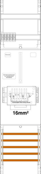 1St. F-Tronic Z1B-16-ZSK Zählerfeld Z1B-16-ZSK,H=1050mm, 1-feldrig, 1-3.HZ 16mm², 1 ZSK-Set 7141457