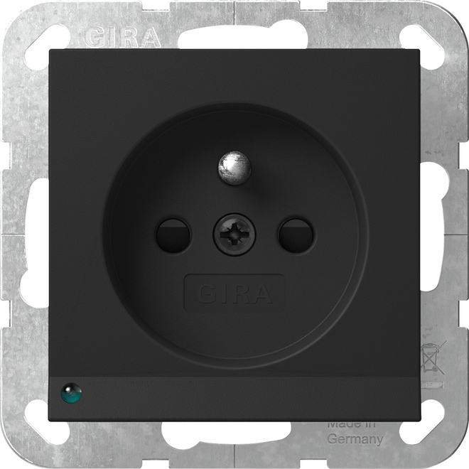 1St. Gira 4489005 Steckdose mit Erdungsstift 16A 250V LED-Orientierungsleuchte und Shutter, Schwarz matt 1St. Gira 4489005 Steckdose mit Erdungsstift 16A 250V LED-Orientierungsleuchte und Shutter, Schwarz matt...