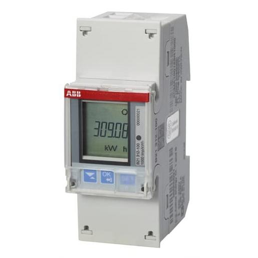 1St. ABB Wechselstromzähler, B21 312-100 RS485 Silber, 1Ph, Direktanschluss 65A
