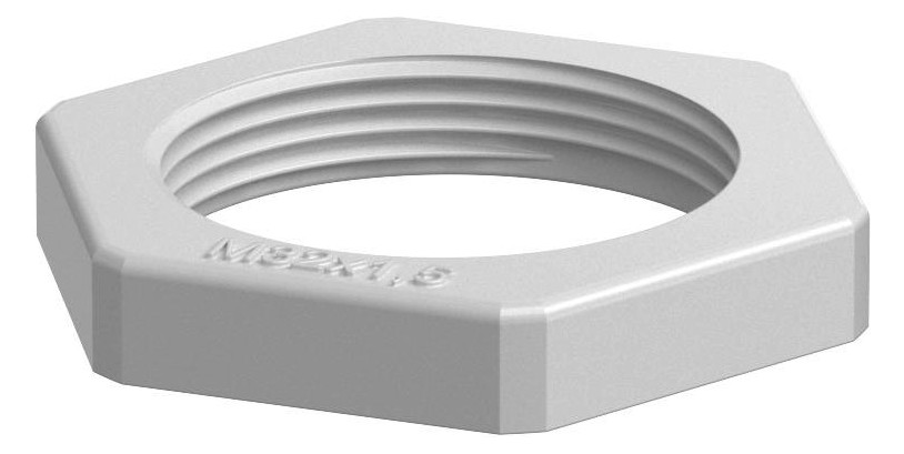 100St. Obo 2048930 116 M25 LGR PA Gegenmutter M25, PA, lichtgrau, RAL 7035