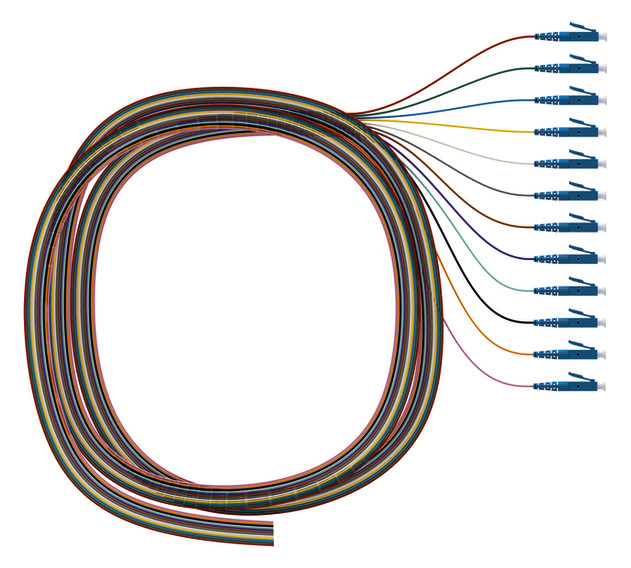 1St. Protec.net PPS12OS22 Pigtailsatz 1x12 LC OS2, 2m