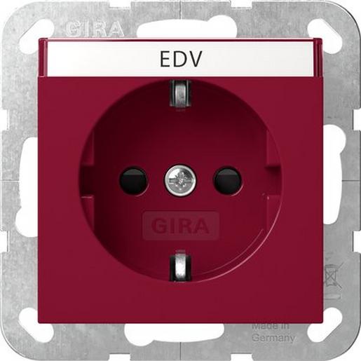 1St. Gira 4462108 Steckd. BSF + SH System 55 Rot