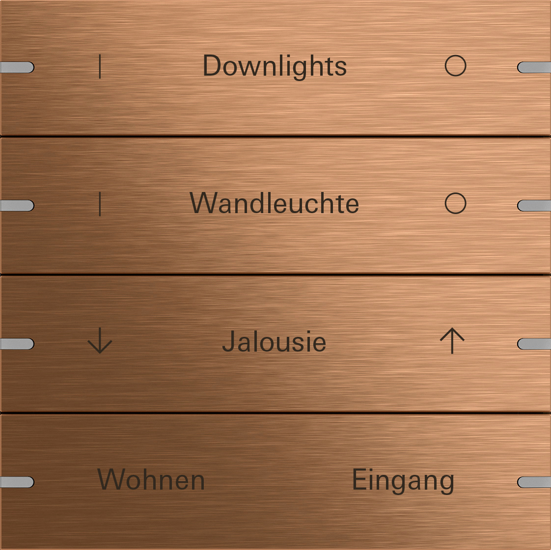 1St. Gira 503438 Wippenset 4f indiv. Tastsens.4 TS4 Bronze