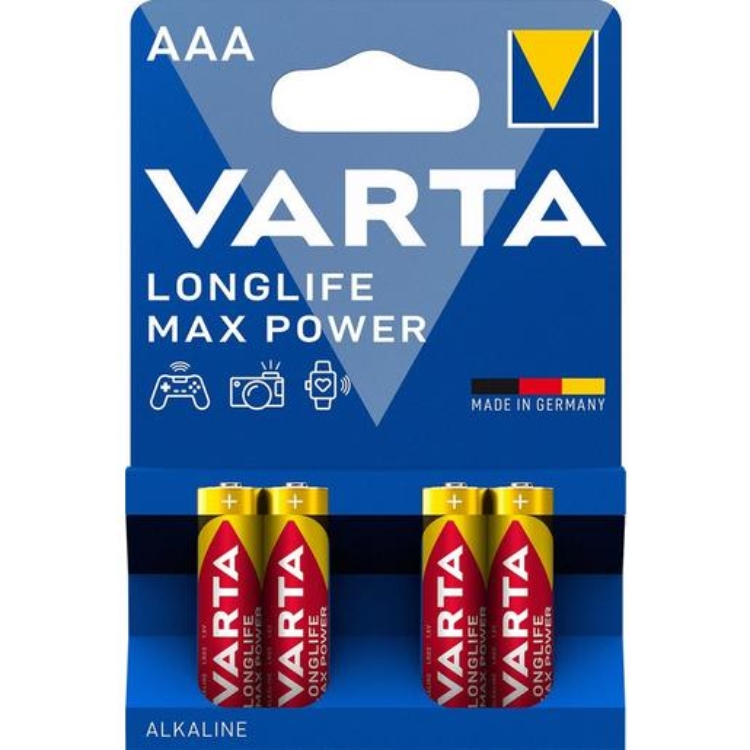 1Pk Varta Longlife Max Power 04703101404 Micro AAA LR03 Blister=4