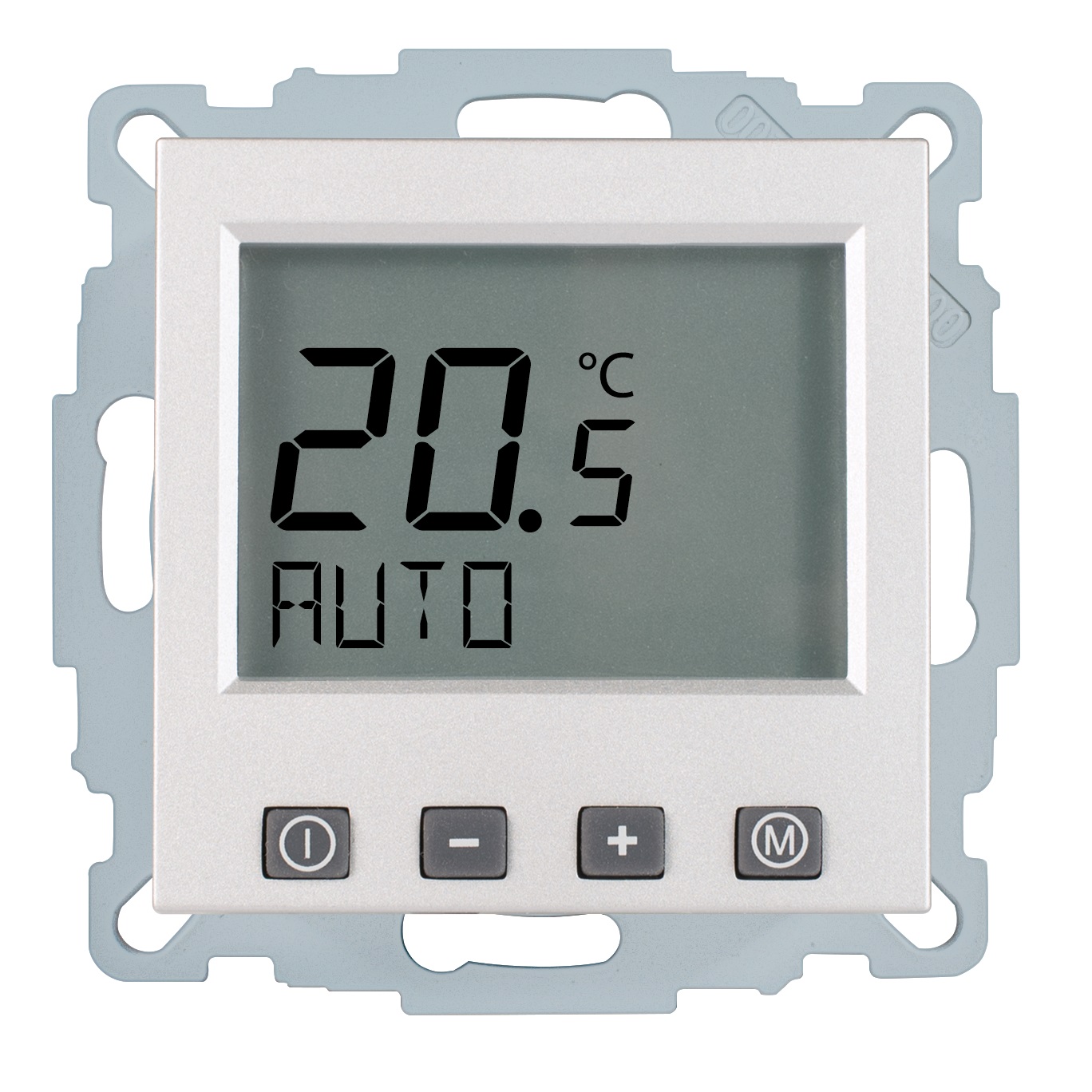 1St. Halmburger 6906 EFK-55 (alu/GI/BE) Fußbodenheizungsregler 230V u.P. Digital mit Uhr aluminium matt 1St. Halmburger 6910 ERK-55 (alu/GI/BE) Raumtemperaturregler 230 V u.P. Digital mit Uhr aluminium matt