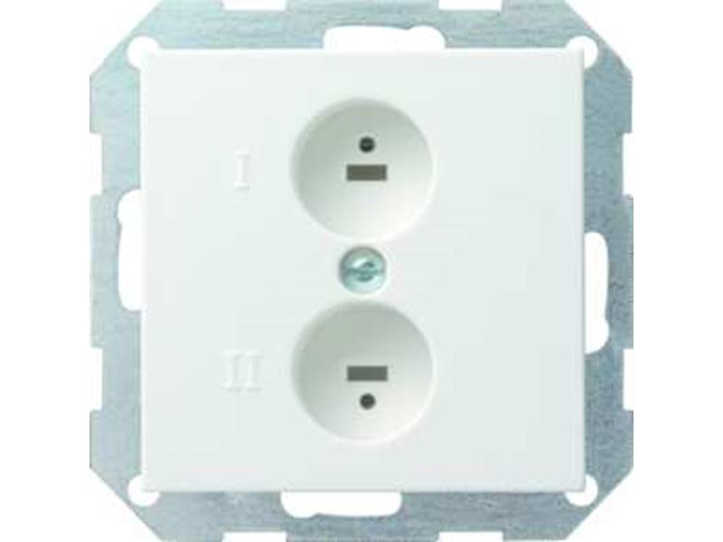 1St. Gira 040203 Stereo Lautsprecher Steckdose System 55 Reinweiß glänzend