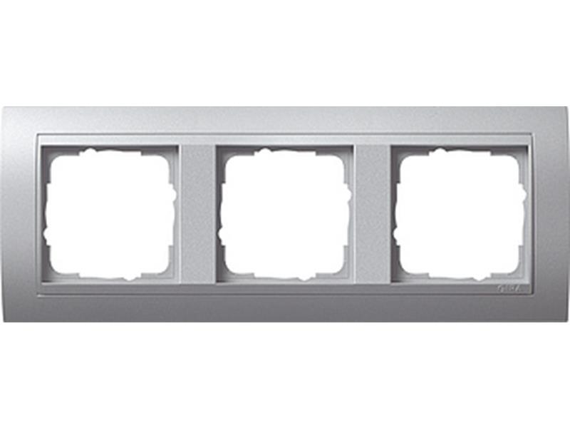 1St. Gira 021336 Rahmen 3fach für Farbe Alu Gira Event Farbe Alu
