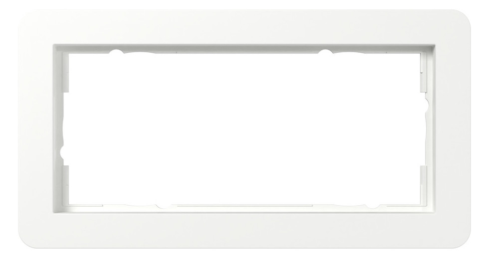 1St. Gira 1002151 Abdeckrahmen 2f o.M. Gira E1 Reinweiß m