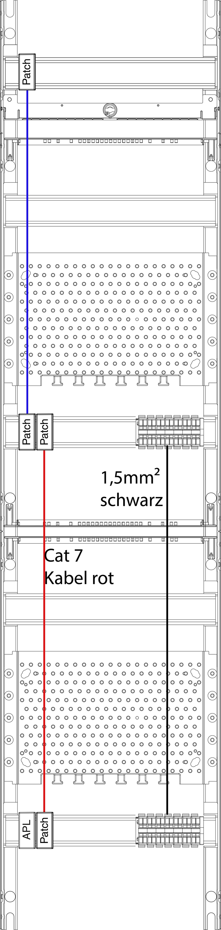 1St. F-Tronic V17APZ-SWM APZ-Feld-SWM, V17APZ-SWM, 1-feldrig, H=1050mm, APZ-Platz, inkl. APL-Set, S1 350 & 550mm 7141632
