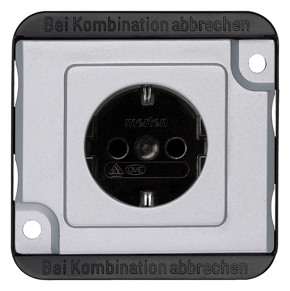 1St. Merten MEG2300-7060 Steckdose, erhöhter Berührungsschutz, Steckklemmen, mattsilber, PANZER