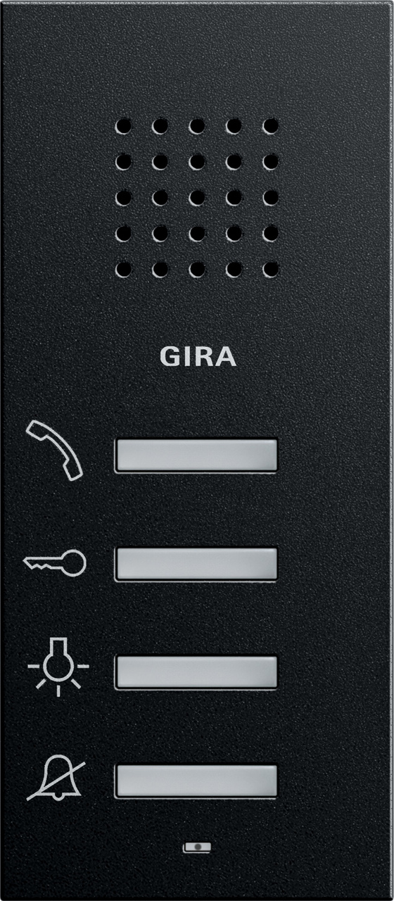 1St. Gira 1250005 Wohnungsstation AP System 55 Schwarz m