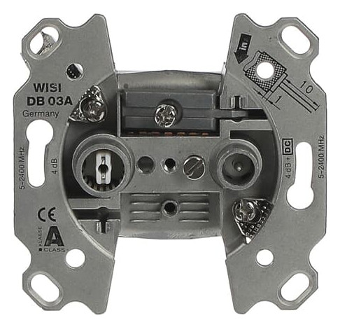 1St. Busch-Jaeger 0230-101 Antennensteckdosen-Einsatz, 2 Anschlüsse/Stichdose