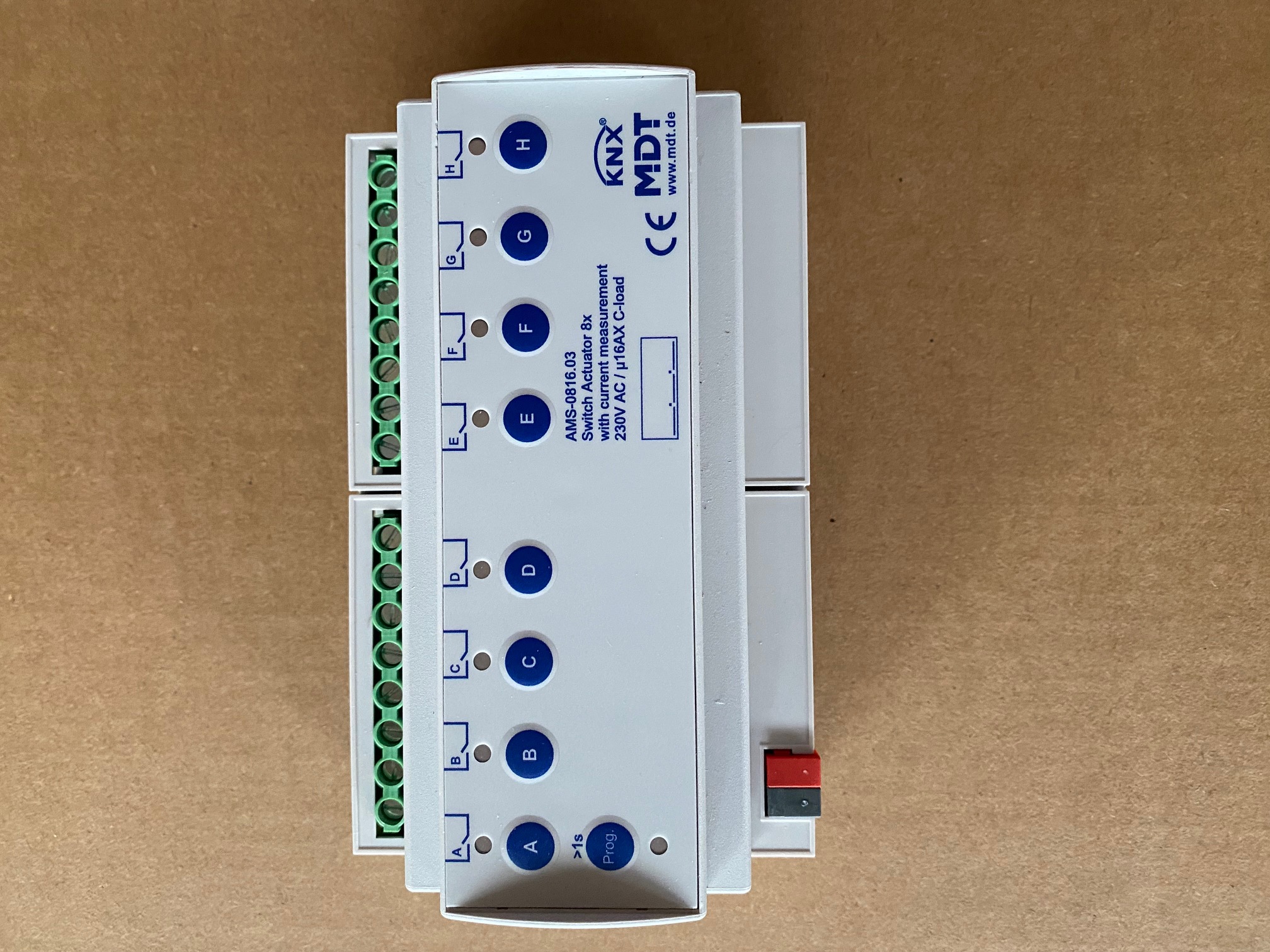 1St. MDT Schaltaktor 8-fach REG AMS-0816.03 230VAC C-Last 140 F 8TE...