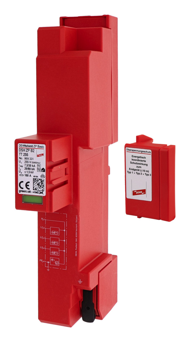 1St. Dehn 909331 Kombi-Ableiter Typ1+2 Dehnshield ZP Basic 2 für TT und TN-S-Systeme DSH ZP B2 TT 255