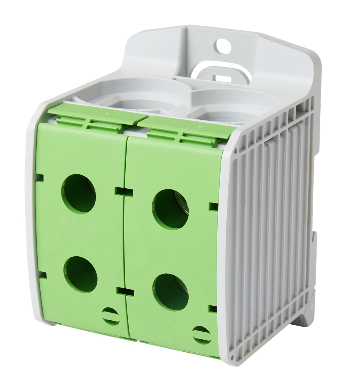 1St. F-Tronic RKA300-1-4gnge Reihenklemme 300mm², 1polig, 4 Anschlüsse, grün/gelb, CU/AL, RKA300-1-4gnge 7730102