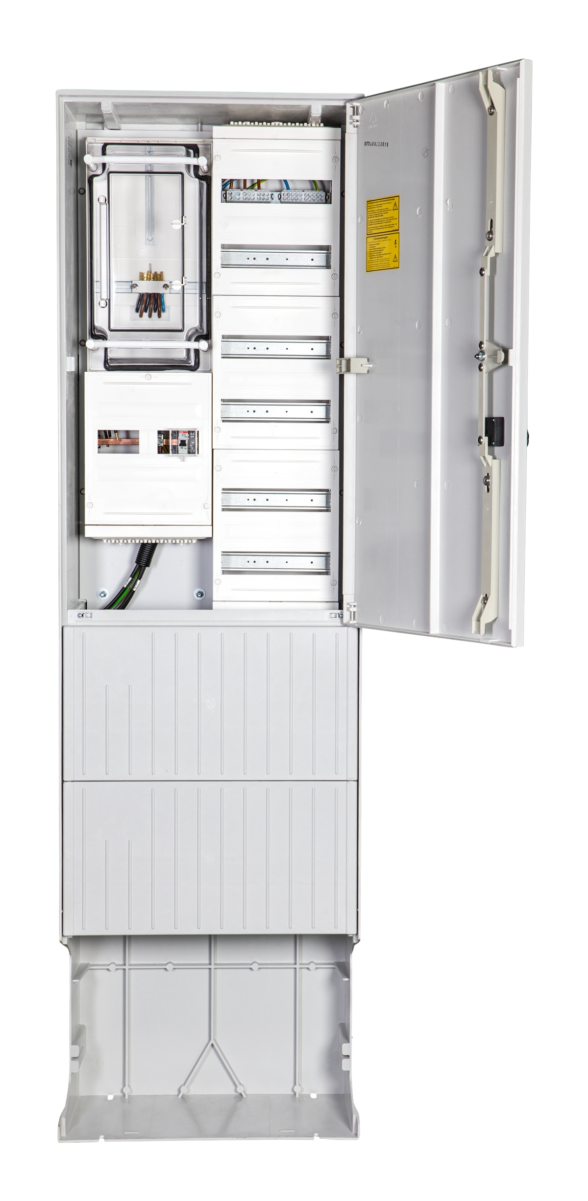 1St. F-Tronic ZSA202-2-ZK-TSG-SK Zähleranschlusssäule 2-feldrig, H=2010mm, 3.HZ, Haube mit Tür, ZSA202-2-ZK-TSG-SK-HT 7160148