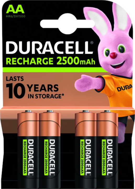 1St. Duracell D2400AA4B-PRECHARGED 057043 Akku 1,2V Mignon AA 2400mAh 4er Blister