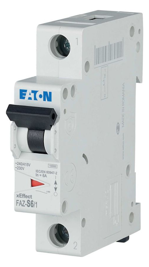 1St. Eaton 278610 Leitungsschutzschalter, 6 A, 1p, Charakteristik: S FAZ-S6/1